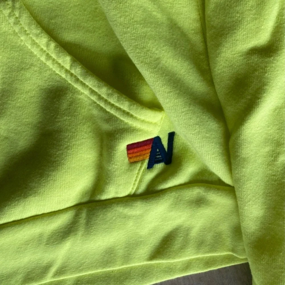 Aviator Nation Bright Neon Yellow Hoodie size Adult Large - Picture 3 of 6